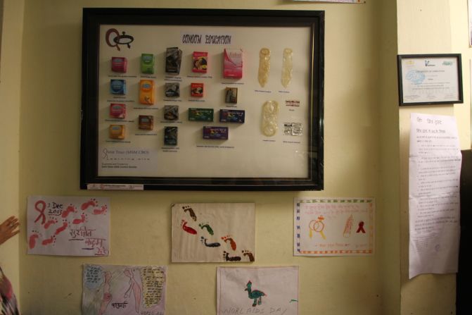 Inside the office of Mitr, a Delhi-based non-profit organization providing health and HIV-prevention counseling to transgender people and homosexual couples. (Photo credit: Omar Khan)