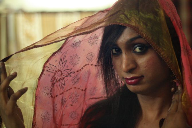 For Ritika, 21, a transgender, completing her college education is her priority. (Photo credit: Omar Khan)