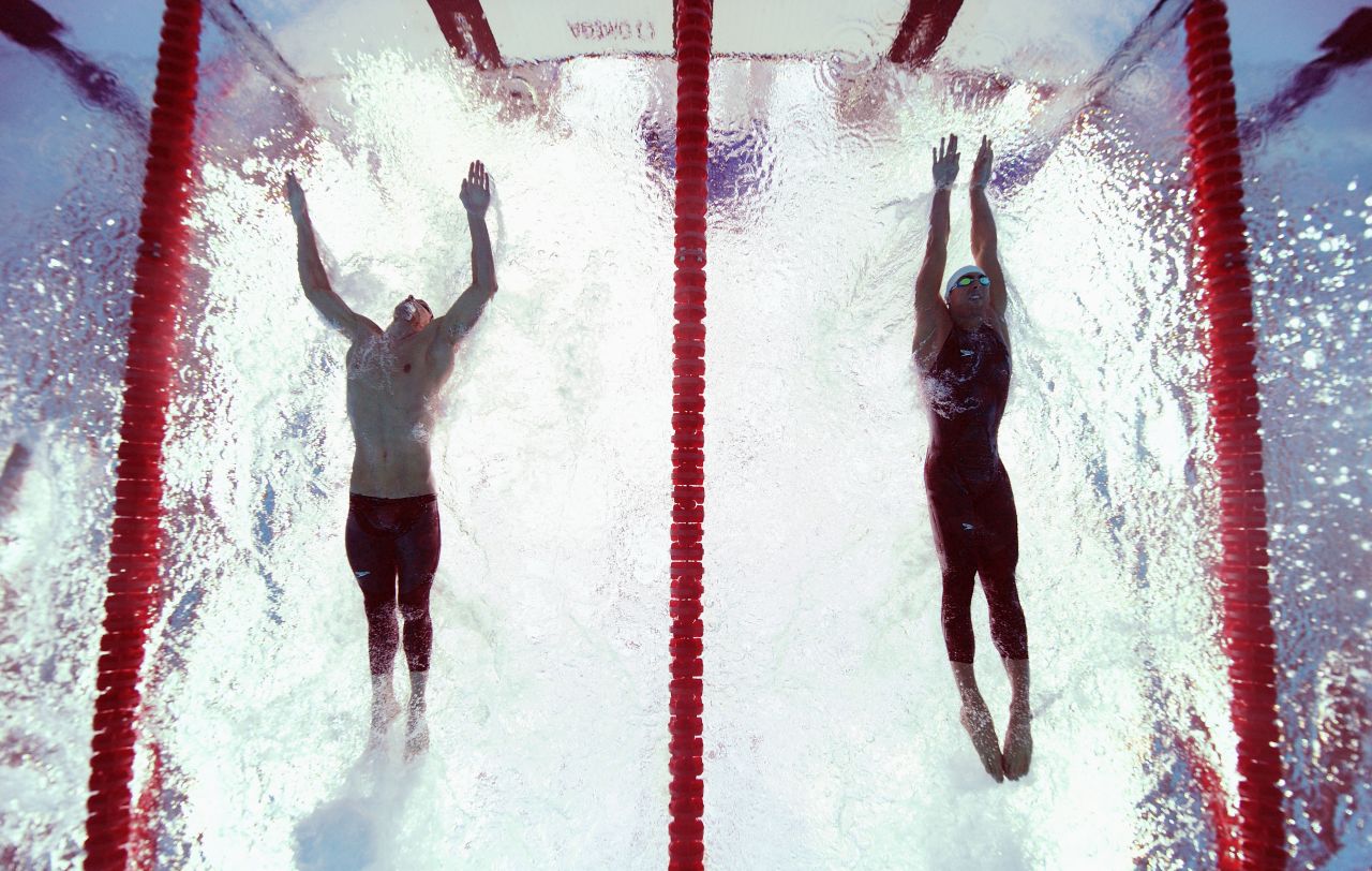 Natural design is so good it's illegal: when <strong>Fastskin</strong> was briefly allowed in competition, world records fell and regular humans couldn't keep up. At the Beijing Olympics in 2008, every event in men's swimming was won by a competitor wearing a body suit lined with performance enhancing fabric. Advertisers claimed it was inspired by <strong>sharks</strong>' unique physiology: great whites skins are covered with a fine layer of "dermal denticles" -- tiny teeth pointing backwards toward the tail -- to smooth the flow of water. 