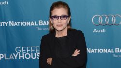 LOS ANGELES, CA - MARCH 22:  Actress Carrie Fisher attends Geffen Playhouse's Annual "Backstage At The Geffen" Gala at Geffen Playhouse on March 22, 2014 in Los Angeles, California.  (Photo by Jason Kempin/Getty Images)