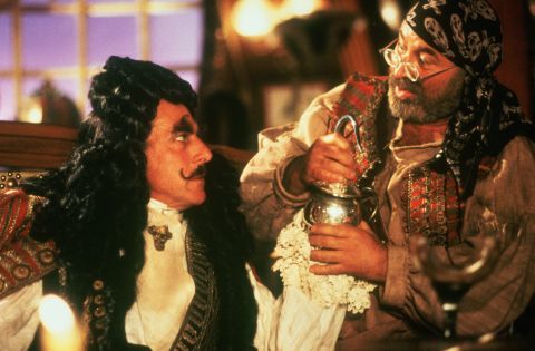 In 1991's <strong>"Hook,"</strong> Hoskins plays Smee, the assistant to the evil Captain Hook (Dustin Hoffman).