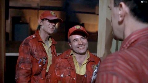 In 1985's<strong> "Brazil,"</strong> Hoskins, here with Derrick O'Connor, left, plays a repairman from the bureaucratic and dysfunctional Central Services who's sent to fix a ventilation system.