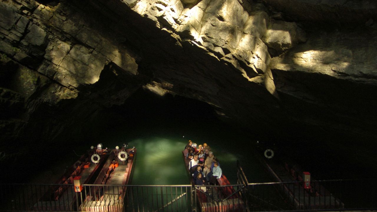 For explorers who don't want to hike, consider Penn's Cave in Centre Hall, Pennsylvania, where boats carry tourists on an underground stream.