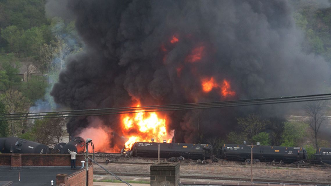 train crash fire