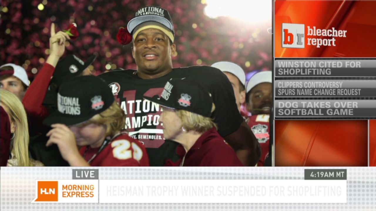 Jameis Winston celebrates winning the BCS championship in January. Accusations made against him in 2012 have resurfaced. 