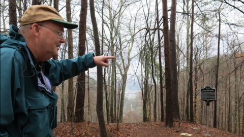 Barry Thacker overlooks Lake City from Militia Hill. "You embrace your heritage. You don't run away from it."