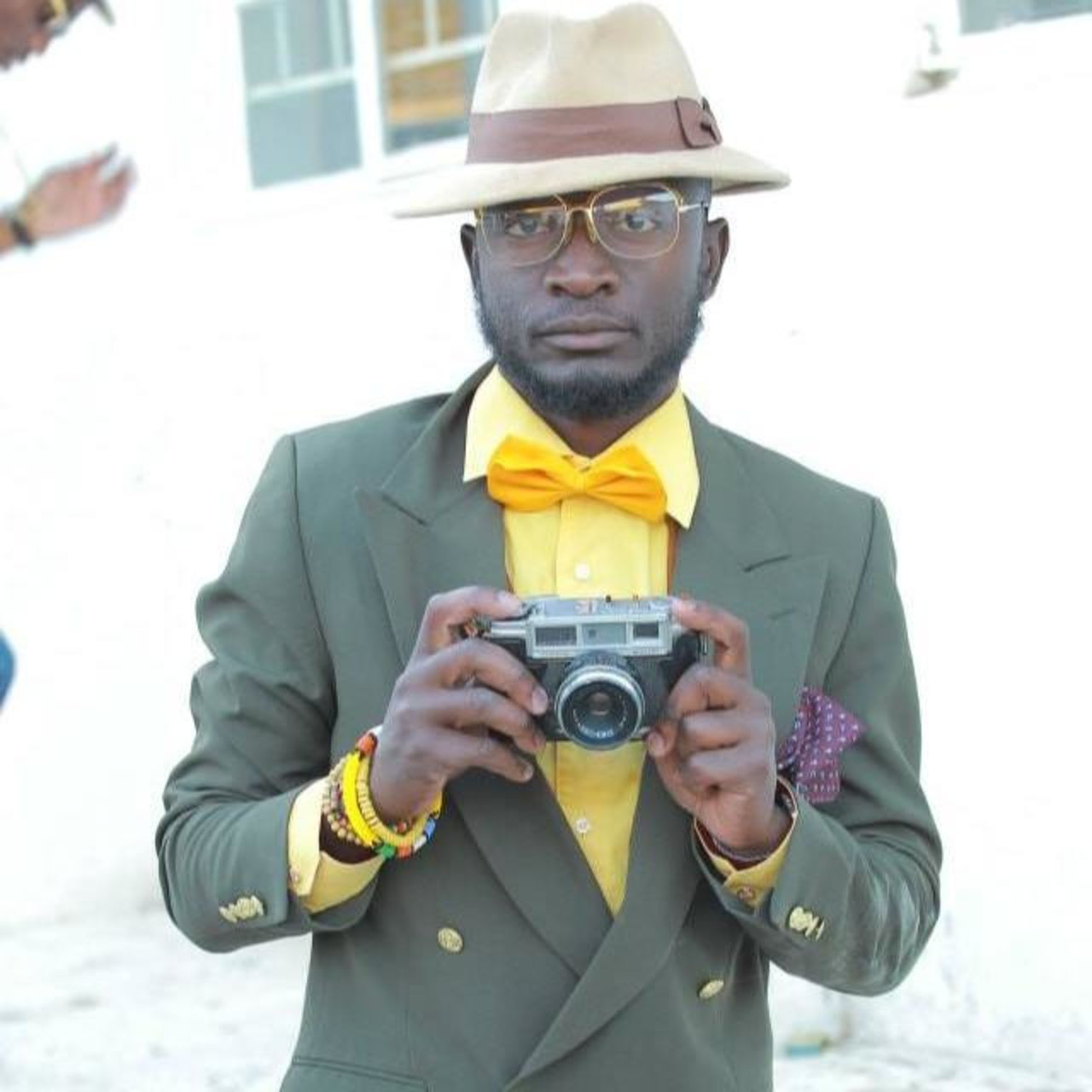 The Namibian blogger sources his clothes from open markets.