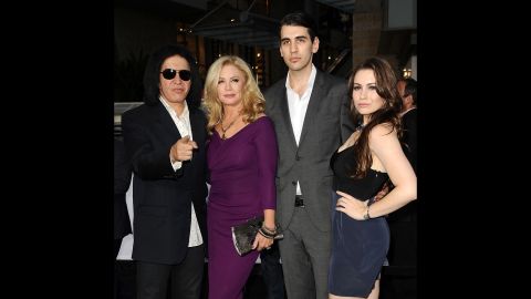 Simmons' reality show, "Gene Simmons Family Jewels," ran for seven seasons, from 2006 to 2012. The A&E show followed the adventures of Simmons and his family, including wife. Here, left to right, Simmons, wife Shannon Tweed, son Nick and daughter Sophie attend the premiere of "Oblivion" in 2013.