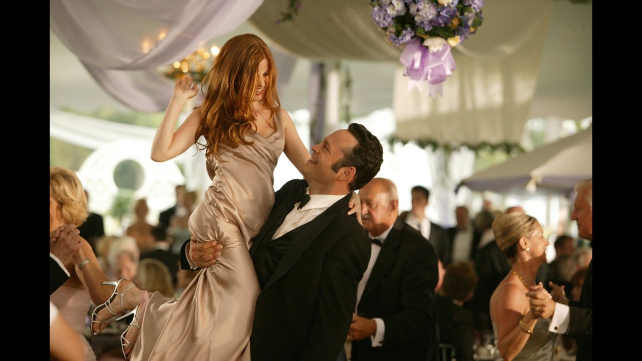 Everyone loves a good wedding movie -- especially when the guests are behaving terribly. Here are a few of our favorite faux pas from films. "<strong>Wedding Crashers": </strong>Vince Vaughn and Owen Wilson make a habit of crashing strangers' weddings, feasting on the freebies and occasionally making, uh, friends with tipsy bridesmaids such as Isla Fisher, left, in this 2005 comedy.