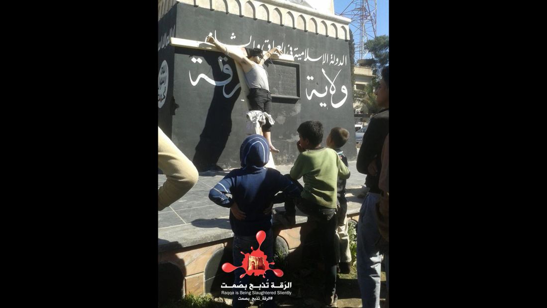 The crucifixion displays began in March, when ISIS accused a shepherd of murder and theft, then shot him in the head and tied his lifeless body to a wooden cross.