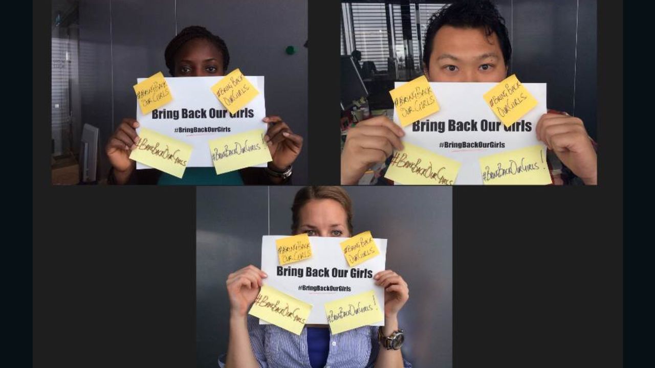 Angry Nigerians took to social media using hashtag #BringBackOurGirls and #BringBackOurDaughters to demand more from the government in the search for 230 girls abducted in Nigeria.