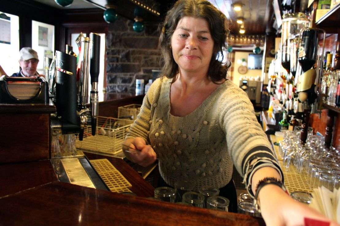 Since Ireland banned indoor smoking, pubs are "much cleaner," says bartender Trish Morierty.