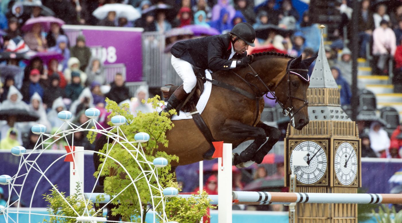 <strong>SHOW JUMPING</strong>: Probably the best known of all the disciplines, show jumping involves horses and their riders having to jump over a number of obstacles varying in difficulty, with penalties incurred for each one knocked down. Fences are often flanked by eye-catching decorations -- as seen here at the London 2012 Olympics.