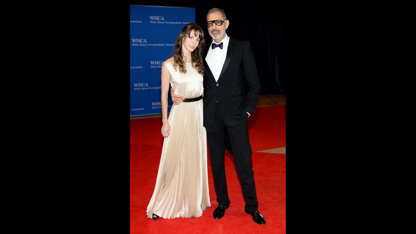 Emilie Livingston and Jeff Goldblum