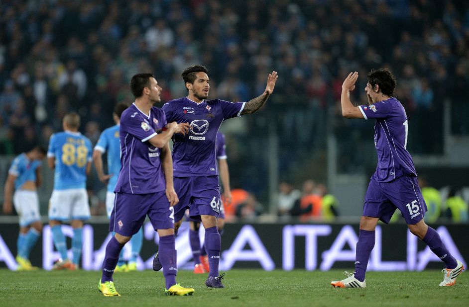 But the first half finished 2-1 after Juan Manuel Vargas kept Fiorentina in the tie.  
