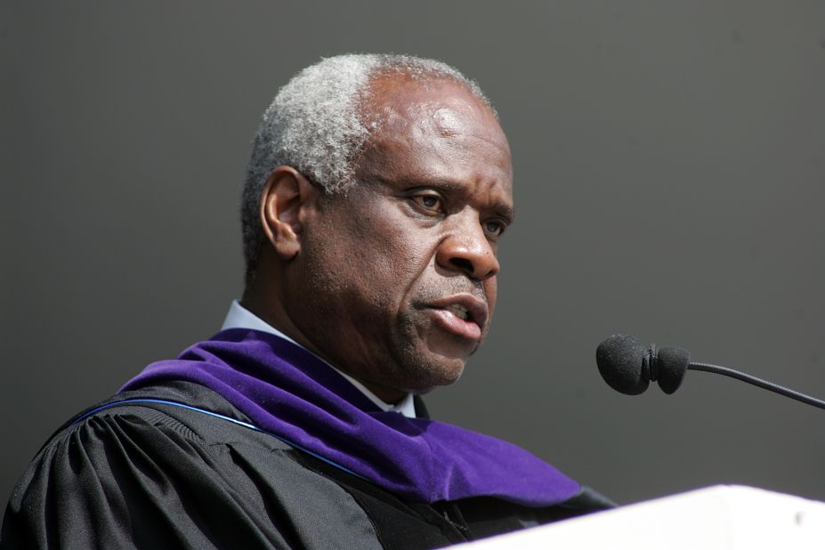 Supreme Court Justice Clarence Thomas <a href="http://news.uga.edu/releases/article/justice-clarence-thomas-spring-2008-commencement-address/" target="_blank" target="_blank">gave the commencement speech</a> at High Point University on May 3, 2008. Thomas, who majored in English literature, said, "Take a few minutes today to say thank you to anyone who helped you get here. Then try to live your lives as if you really appreciate their help and the good it has done in your lives. Earn the right to have been helped by the way you live your lives."