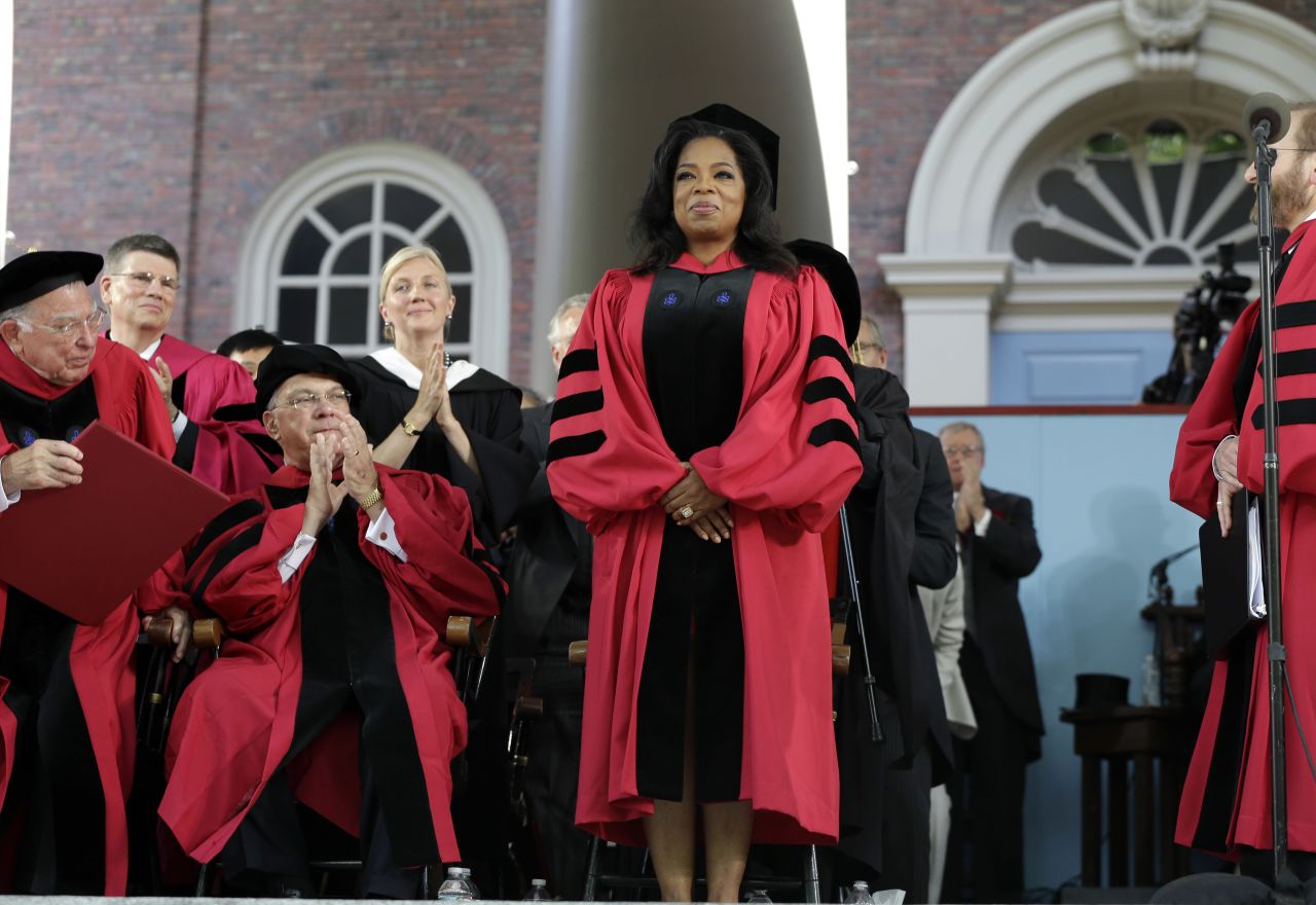Oprah Winfrey, who majored in speech and theater, delivered the commencement address at Harvard University on May 30, 2013. "The key to life is to develop an internal moral, emotional GPS that can tell you which way to go," she <a href="http://news.harvard.edu/gazette/story/2013/05/winfreys-commencement-address/" target="_blank" target="_blank">said</a>. 