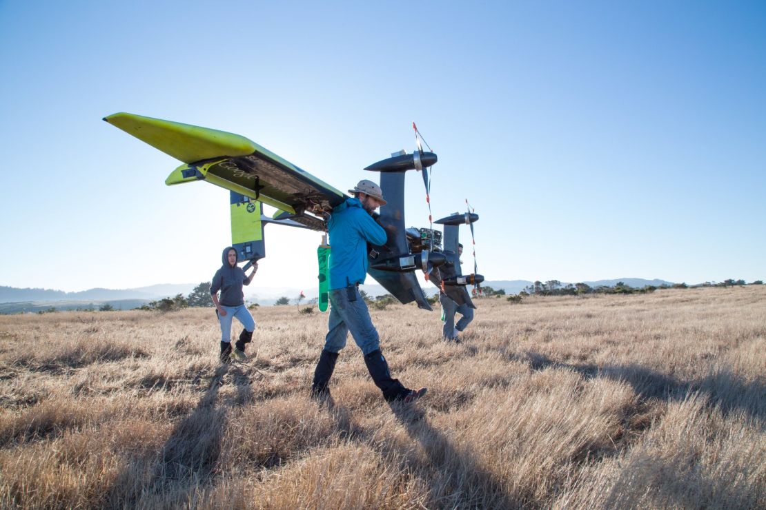 Google-owned Makani Power is developing an airborne wind turbine that looks like an airplane. 