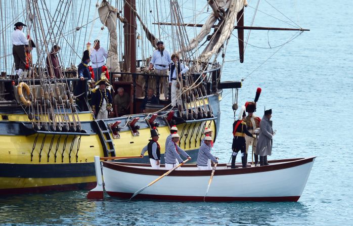 The Italian island of Elba celebrates the 200th anniversary of Napoleon's exile to the island with a large-scale reenactment of the emperor's arrival. 