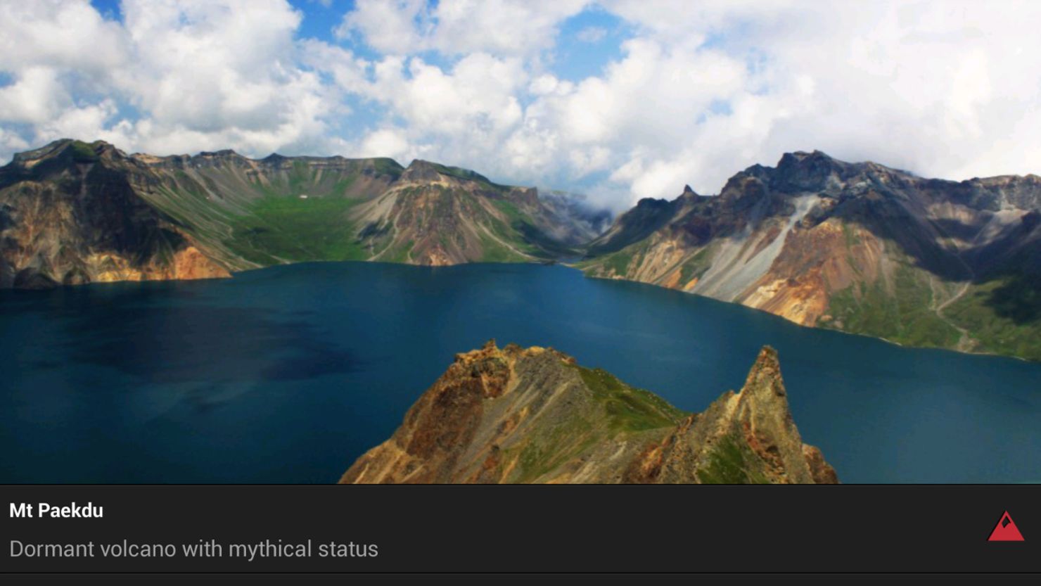 The North Korea Travel App covers more than 350 points of interest, including natural wonders like Mount Paekdu. 