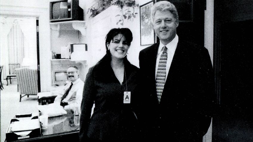Lewinsky poses for a photo with President Clinton in this image submitted as evidence by Kenneth Starr's investigation and released by the House Judicary committee in September 1998.
