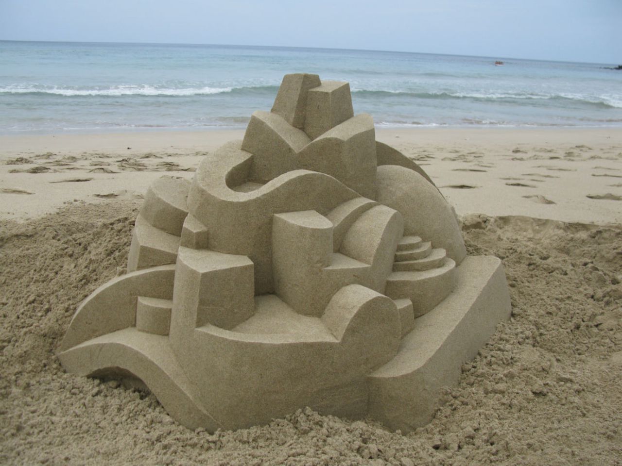 Calvin Seibert creates handmade sand castles. Except they're not really sand castles. 