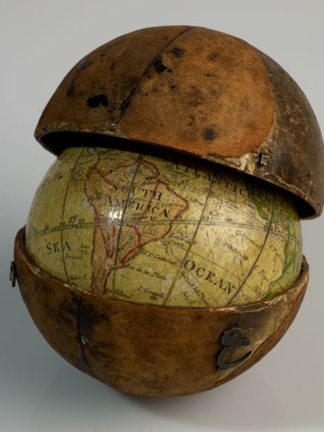 This pocket globe is just three inches in diameter. It was made in 1793 by Scotsman John Miller.