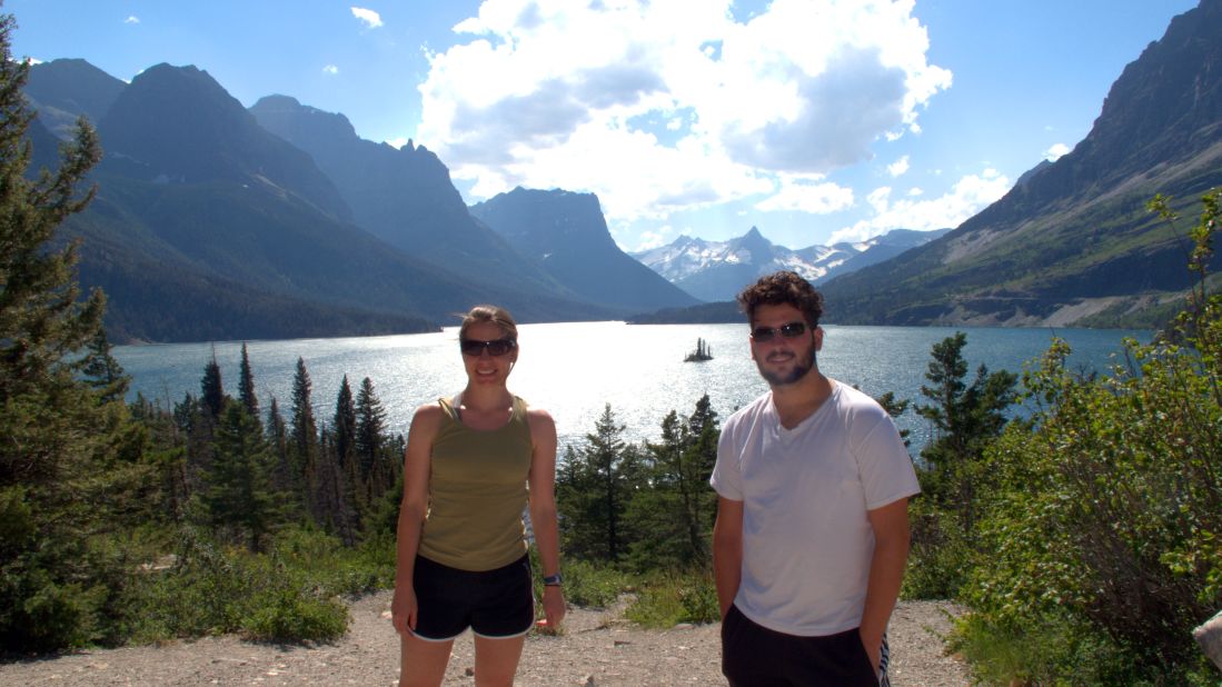Kearl and her cousin stopped for a photo in Montana's Glacier National Park in 2011.