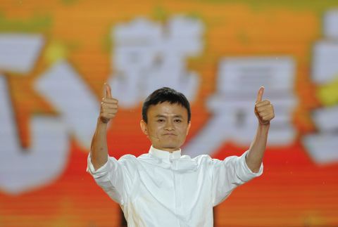 It's not just U.S. companies that have taken advantage of the the .com domain, which can be registered worldwide. China-based Alibaba.com is one of the world's largest online retailers, with net revenues in 2014 of $8.6 billion. Alibaba founder Jack Ma gives a thumbs-up after speaking at a 2013 event to mark the company's 10th anniversary.