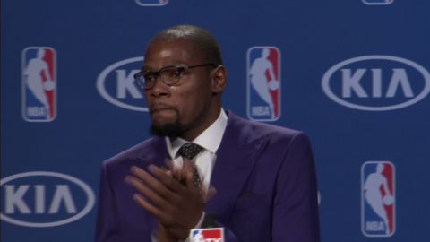 In a speech that touched the hearts of millions, an emotional Kevin Durant of the Oklahoma City Thunder thanked his mother after he was named the NBA's MVP in May. "You're the real MVP," he told her.