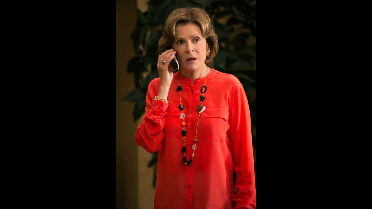 Lucille Bluth (Jessica Walter) doesn't even try to hide her brittleness. The "Arrested Development" matriarch abuses underlings -- that would be almost everybody -- and has been known to enjoy a drink. Or several.