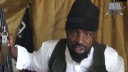 A screengrab taken on March 24, 2014 from a video obtained by AFP shows a man claiming to be the leader of Nigerian Islamist extremist group Boko Haram Abubakar Shekau.
