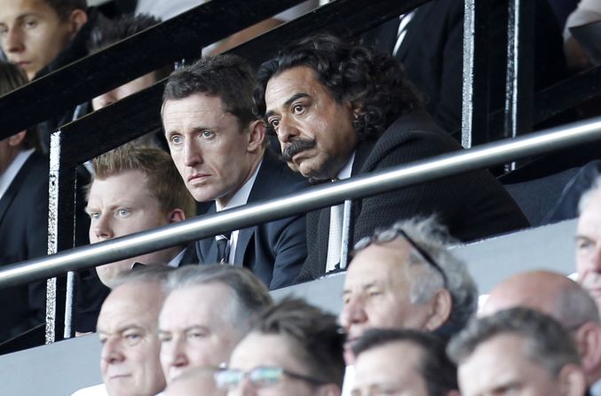 It's been dismal viewing for new Fulham boss Khan (center right) as he watched the club tumble out of the Premier League in his first season in charge.