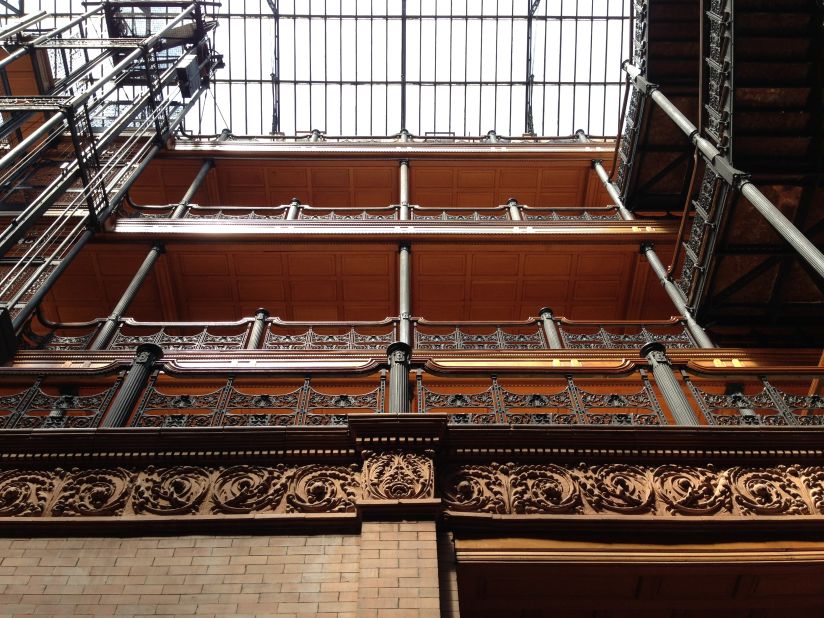 The Bradbury Building was the perfect noir setting for the climactic "Blade Runner" rooftop showdown between androids and Rick Deckard (Harrison Ford).