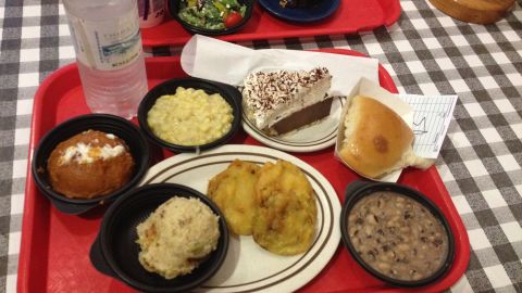 Fried green tomatoes and other Southern fare are on the menu at the Irondale Cafe in Irondale, Alabama.