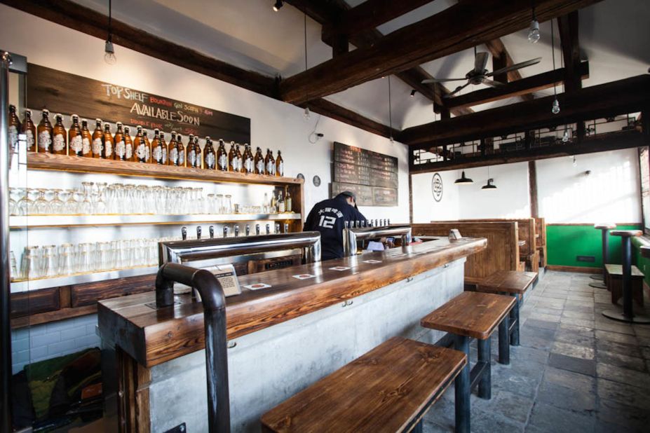 Great Leap Brewing brews more than 40 different beers a year, with the goal of introducing at least one new beer every month at its original hutong location (pictured) and GLB's newer, larger flagship brewpub in the city's Chaoyang district. 