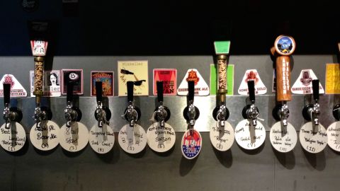The Roundhouse features 25 taps of craft beer --the biggest and best list you'll find in Hong Kong.
