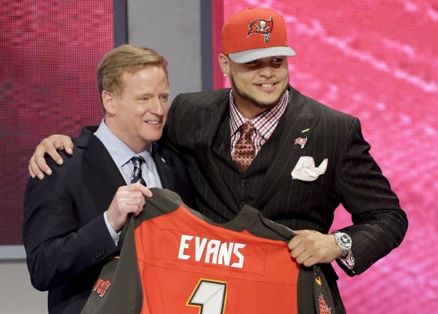 Wide receiver Mike Evans, a teammate of Matthews at Texas A&M, was taken seventh by the Tampa Bay Buccaneers.