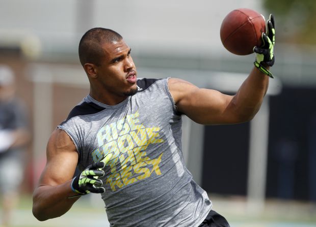 UCLA linebacker Anthony Barr, seen here in March, was chosen ninth overall by the Minnesota Vikings. 