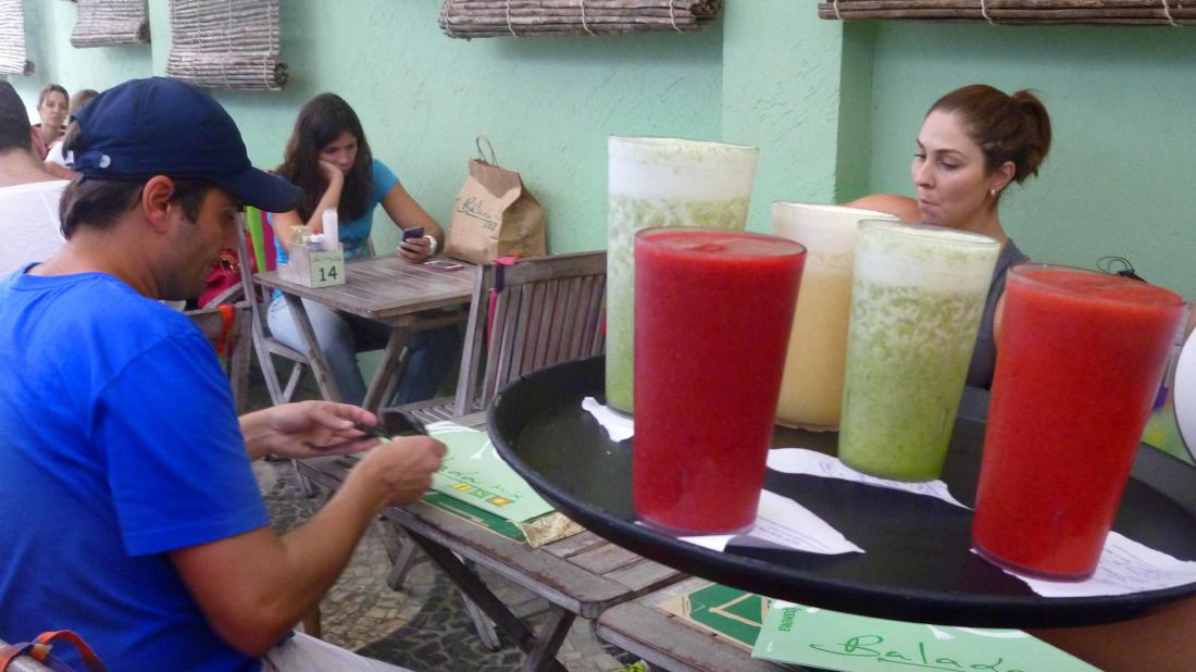The daily sucos is a sacred ritual in Rio, a tonic to beat the heat, get a boost of natural sucrose, antioxidants or vitamins and sample a dizzying array of blends.