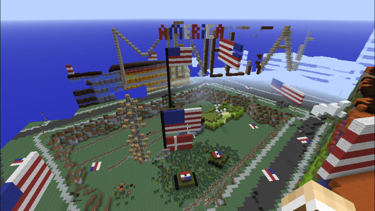 Vandals invaded virtual Denmark in the game "Minecraft," trashing it with American pride. This is why we can't have nice things. 