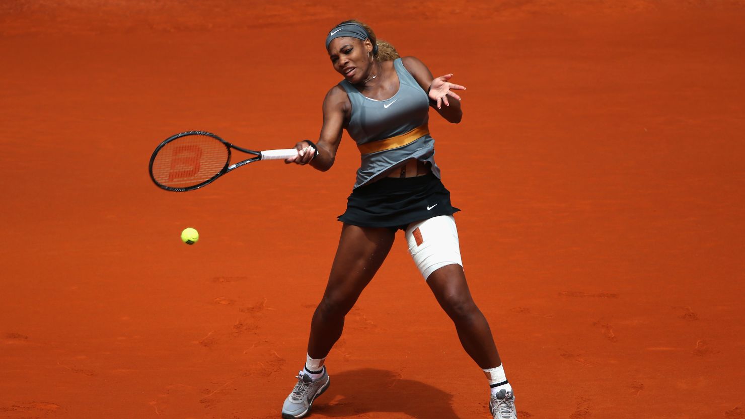 Serena Williams in action during the Mutua Madrid Open. 