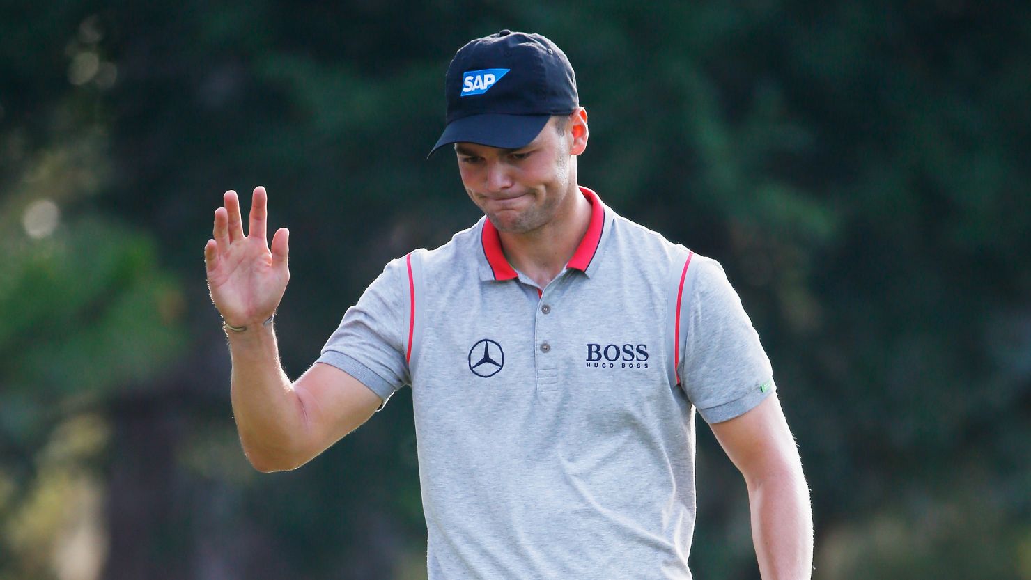 Martin Kaymer makes birdie on the third hole during the second round of The Players Championship .