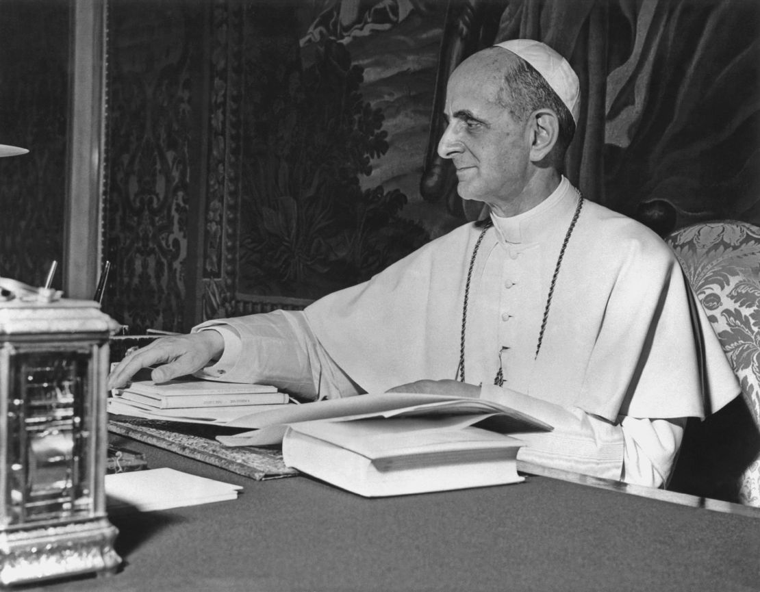 Pope Paul VI, born Giovanni Battista Enrico Antonio Maria Montini, reigned as Pope of the Catholic Church and Sovereign of Vatican City from 1963 to 1978.