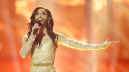 Austria's Conchita Wurst gives a winning performance in the grand final of the Eurovision Song Contest in Copenhagen.