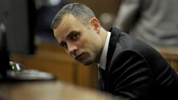 Oscar Pistorius sits in court for his ongoing murder trial in Pretoria, South Africa, Monday, May 12, 2014.