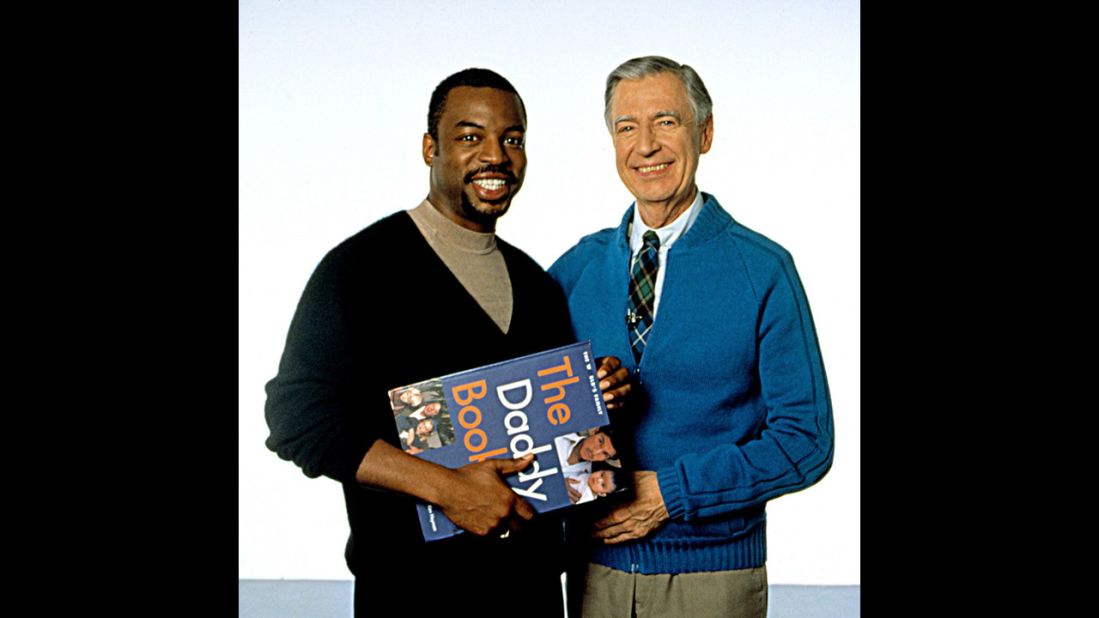 It was a beautiful day in the neighborhood when the "Reading Rainbow's" Burton and Fred Rogers met. Rogers hosted the public television show "Mister Rogers' Neighborhood" from 1966 to 2001.<br />