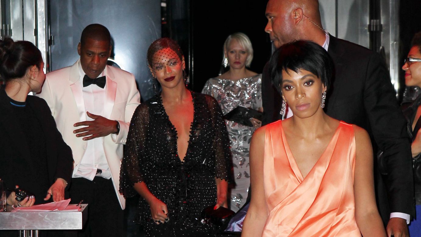 Jay Z and his sister-in-law Solange Knowles, right, reportedly had an altercation at a Met Gala after-party at New York's Standard Hotel in May 2014. Security camera footage that appeared on TMZ doesn't tell the whole story, but there are plenty of pictures of the rapper, Beyonce, and her sister leaving the party.