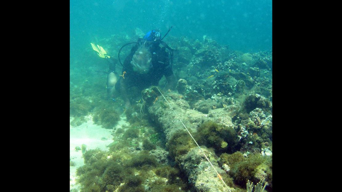 Explorer Brandon Clifford believes these are the remains of Columbus' Santa Maria.