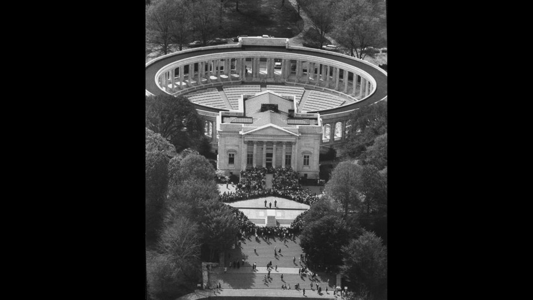 Memorial amphitheater at Arlington National Cemetery in May 1965.